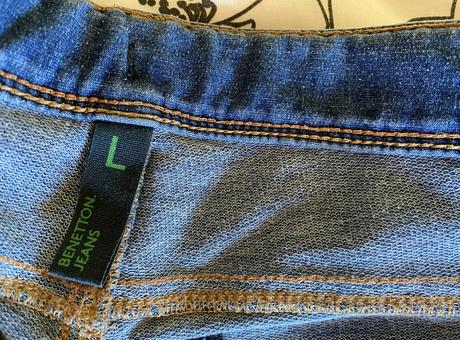 Elastické šúchané nohavice benetton v. 140/146, benetton,140