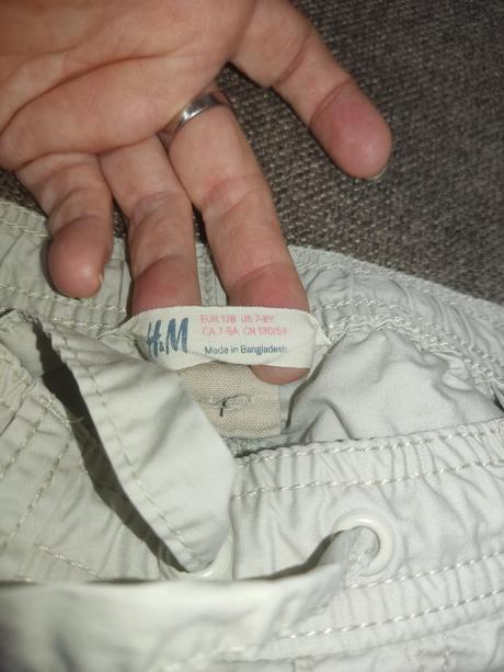 Plátené nohavice, h&m,128