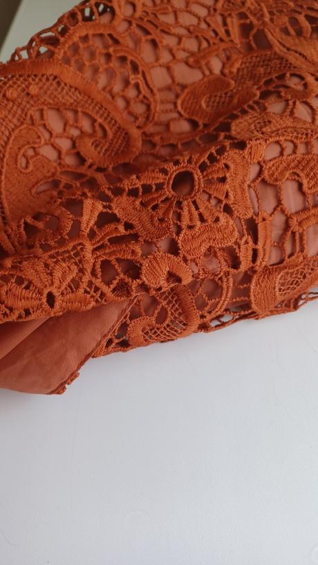 Čipkovaná sukňa v terakotovej farbe, mexx,s