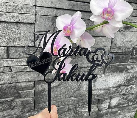 Tortový zápich - čierny, 