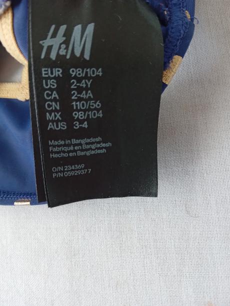 Plavkový top/vrchný diel h&m 98/104, h&m,98