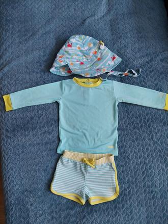 Set do vody plavky kietla + šiltovka, 74