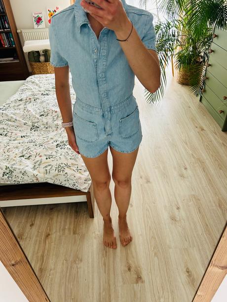 Štýlový denimový overal značky zara, zara,s