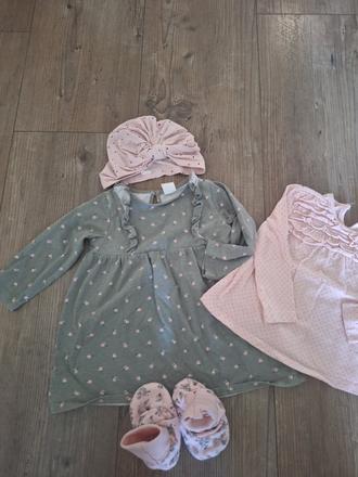 Satocky,tricko, turban a capacky 80, h&m,80