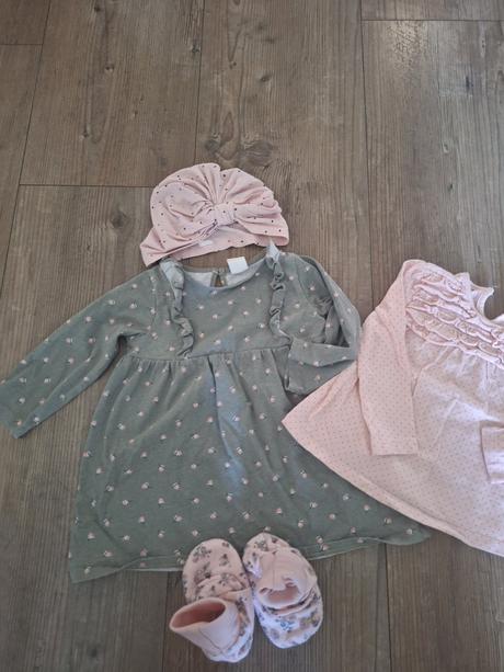 Satocky,tricko, turban a capacky 80, h&m,80