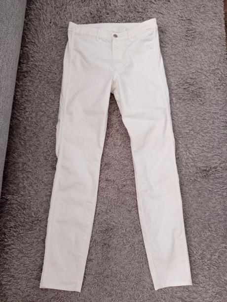 Bielo krémové skinny, denim,m