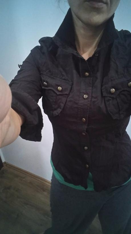 Blúzka hnedá aj biela, m