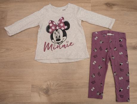 Komplet - minnie mikinka a legíny, h&m,86