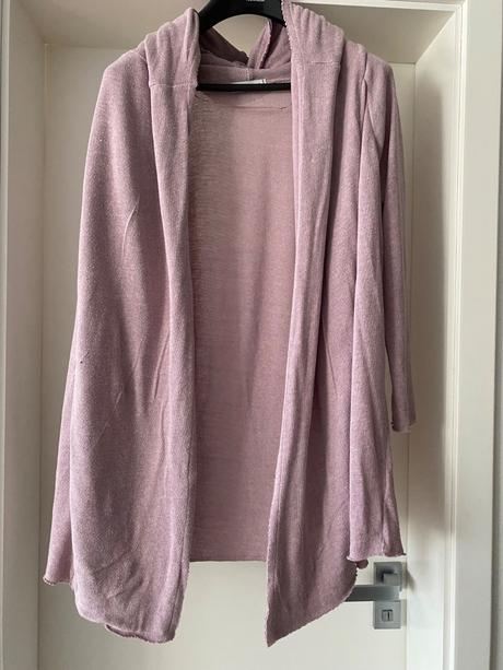 Ruzovy zavinovaci sveter, s