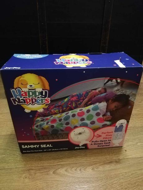 Happy nappers spacáčik zaspávačik biely tuleň samm,