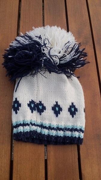 Zimná čiapka s veľkým brmbolcom - 86-92., 86