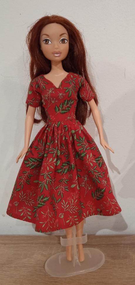 Vianočné šaty pre barbie, 