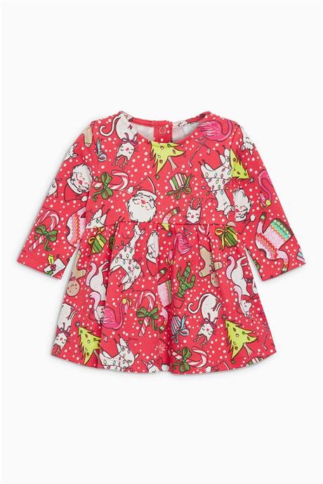 Bavlnené vianočné šaty next uk, next,68 / 74