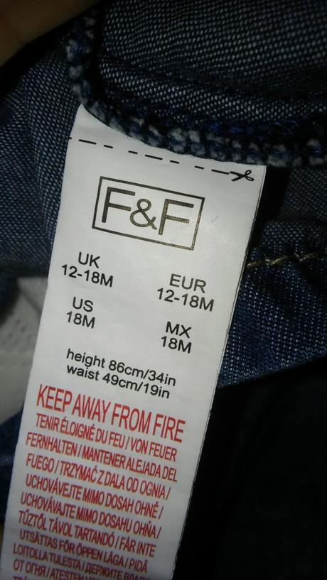 Denim style šaty + tričko, f&f,86