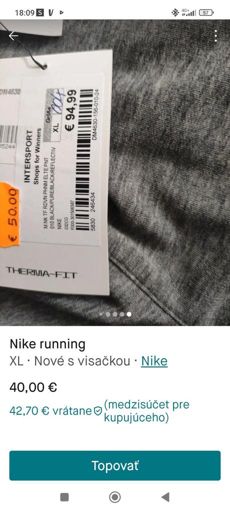 Running tepláky, nike,xl