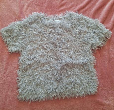 Chlpaté bledomodré tričko, zara,134