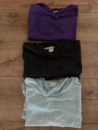 Mikina 2ks tričko 1ks, h&m,152