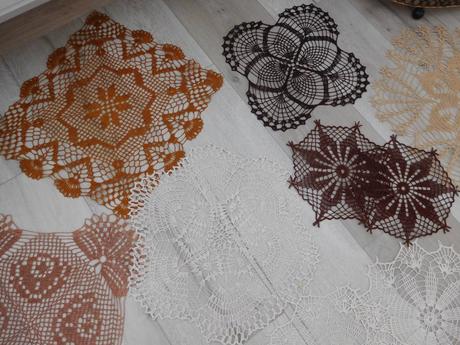 Háčkované dečky do hneda, 