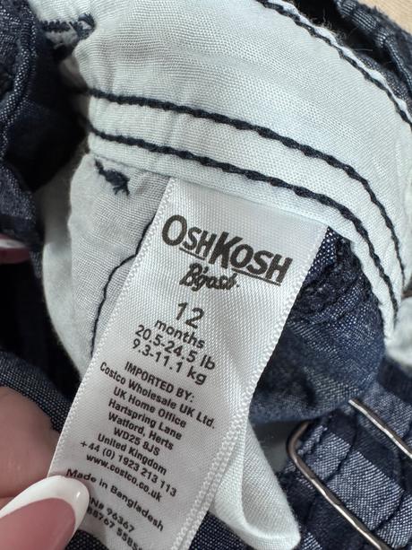 Oshkosh bgosh laclový overal kraťasy pruhy, oshkosh,86