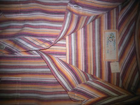 Pásikává blúzka bez rukávov, 42