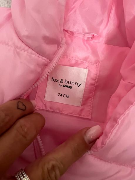 Ružová sinsay bunda 74 ,92 zimná, sinsay,92