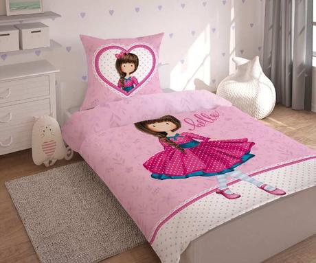 Obliečky bábika ružová 140/200, 70/80, šírka (cm): 140,dĺžka (cm): 200