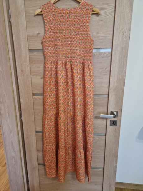 Tehotenské maxi šaty s kvietkami veľ. m, m