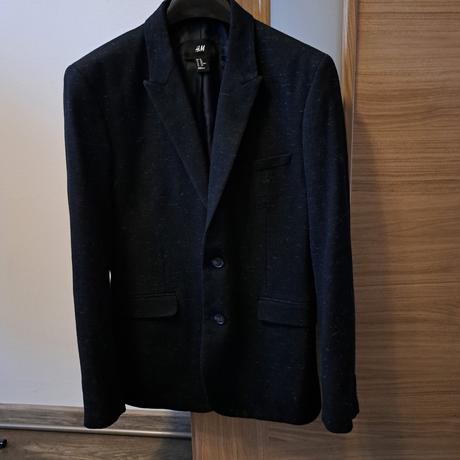 Tmavomodré športovo elegantné sako s/m, h&m,50
