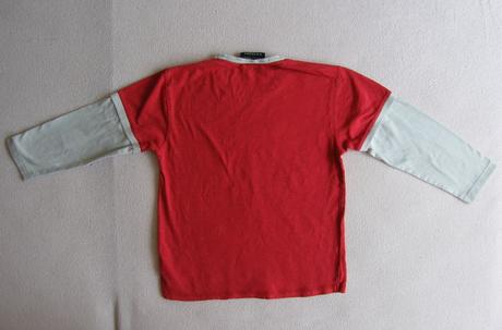 Cervene tricko s lebkou, vintage, 116