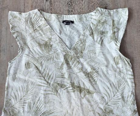 Bledozelené ľanovo bavlnené šaty, esmara,44