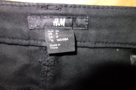 Tenké čierne rifle, h&m,36