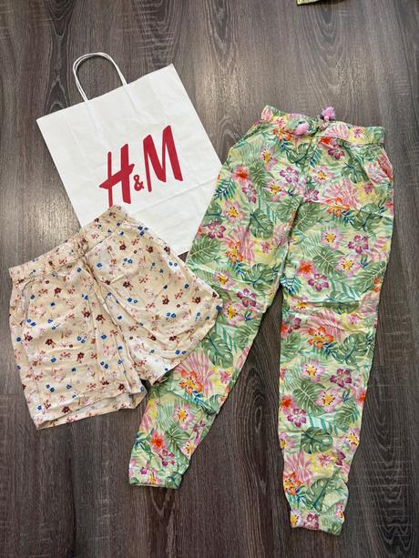H&m lahke letne dievčenske nohavice na 9-10 rokov, h&m,140