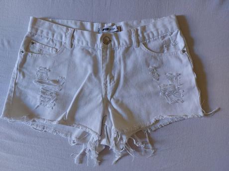 Dámske biele rifľové šortky, xs