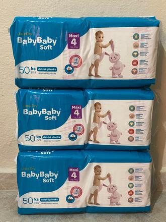 Predam plienky babybaby soft maxi 4 (7-18kg), 7 kg - 18 kg