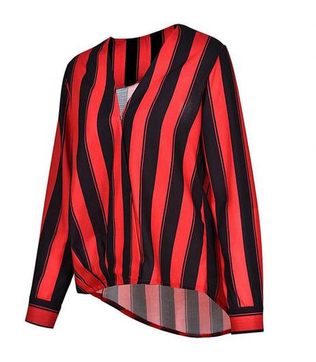 Bluzka red stripe, m