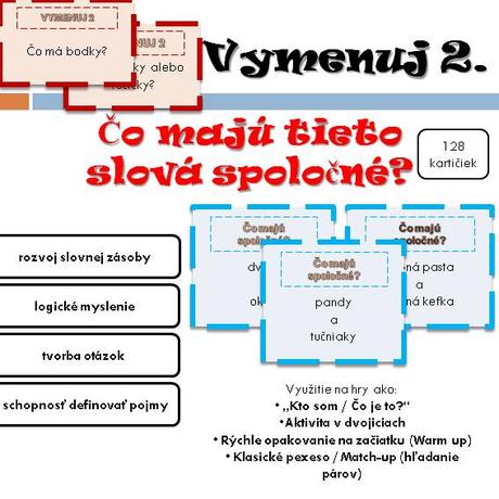 Kartičkové hry - rozvoj logického myslenia,