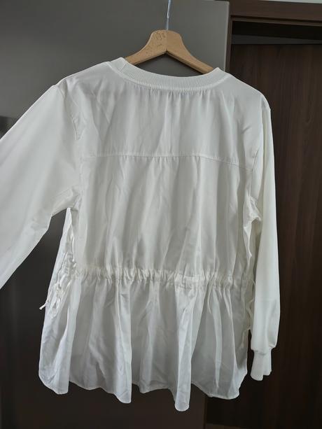 Bebe biela luxusná biela tenšia mikina l, bebe,l