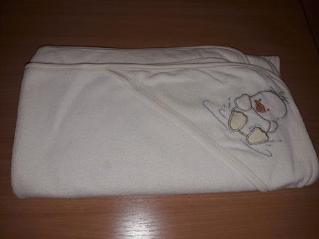 Dojčenská bavlnená osuška s kapucňou, 