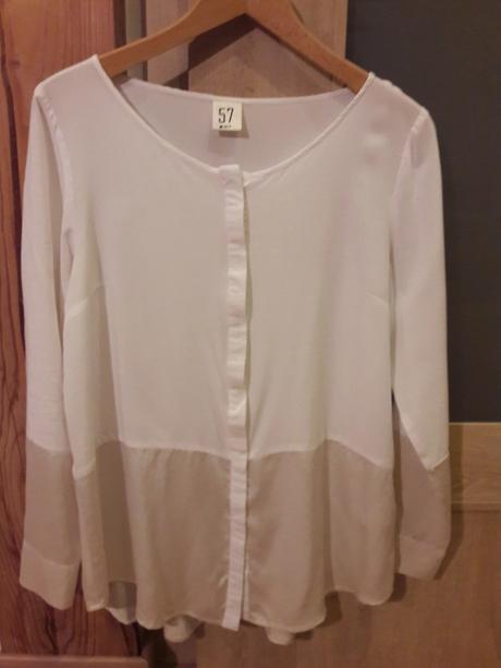 Krémová blúzka s hodvábom, 40
