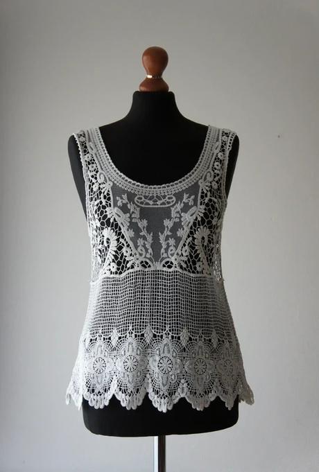 Čipkované tielko, s