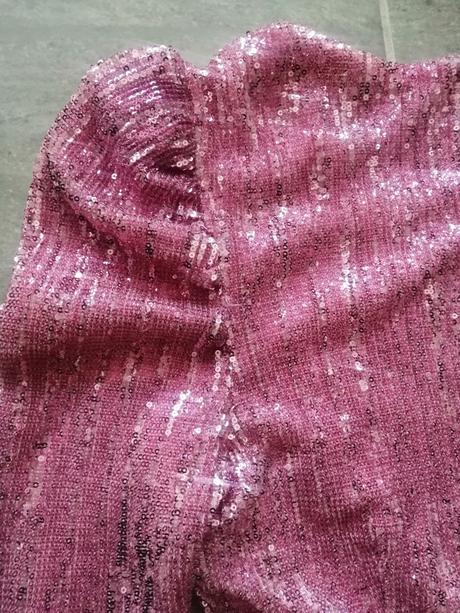 Luxus ružové šaty glamorous, v38-40, 40