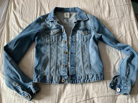 Riflová bunda, h&m,152