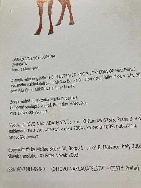 Obrazová encyklopédia - zvieratá (2004), 