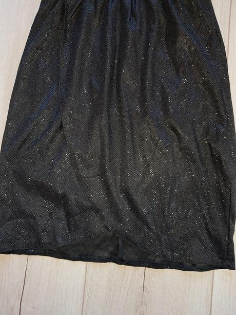 Čierne trblietavé šaty, xs