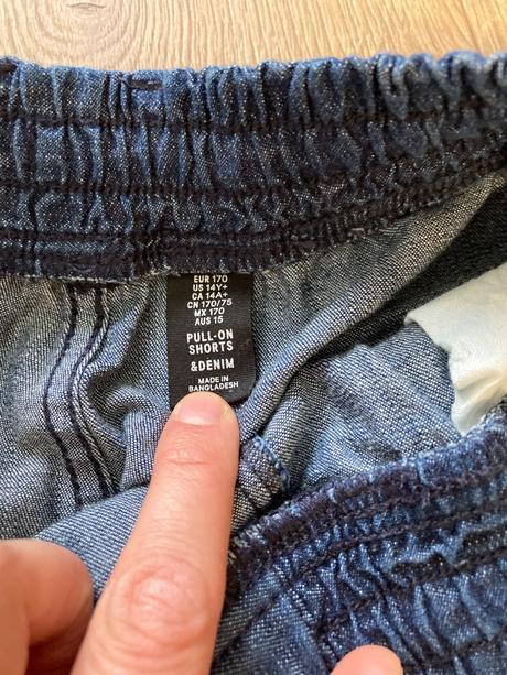 Riflivé krátke nohavice, h&m,170