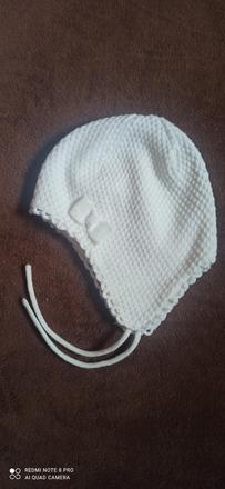 Biela krásna čiapka 92-98, h&m,98