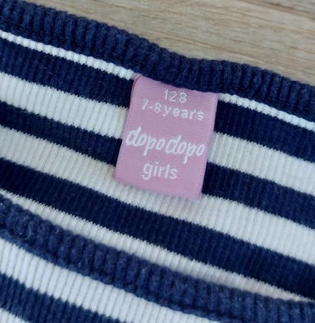 Pásikavé šaty s uzlíkom, dopodopo,128