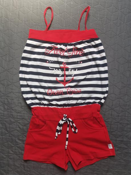 Dievčenský overal s krátkymi nohavicami, 128, 128