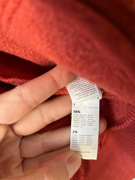 Detská oranžovo-červená mikina na zips s kapucňou, sinsay,122