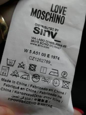 Love moschino orig. luxusne damske saty m/l, moschino,m